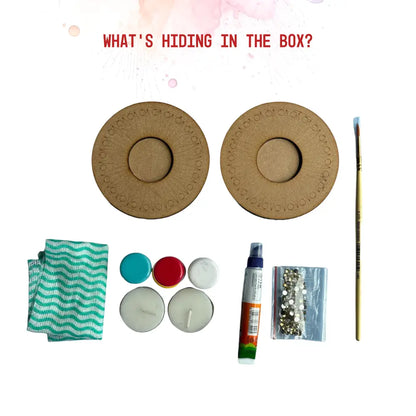 Circle Spark Tea Light Candle Holder DIY Kit | SPLASH DIY Kit - Festival