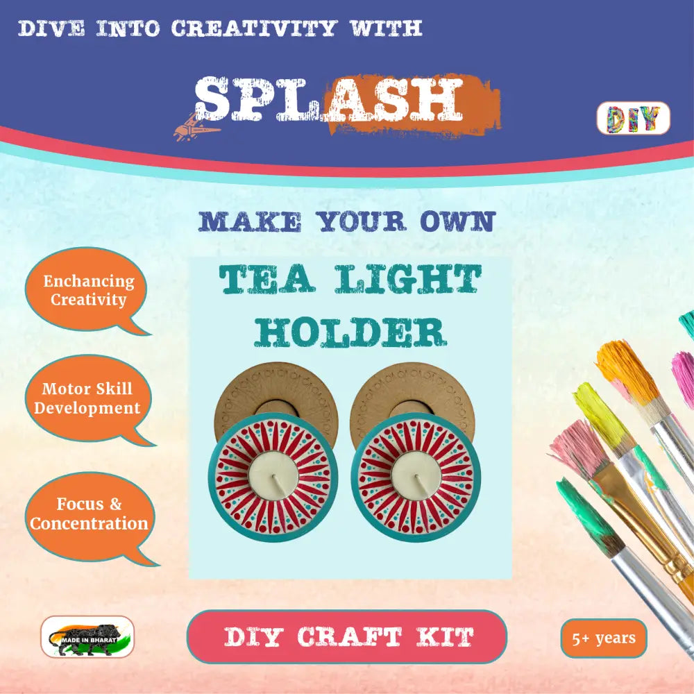Circle Spark Tea Light Candle Holder DIY Kit | SPLASH DIY Kit - Festival