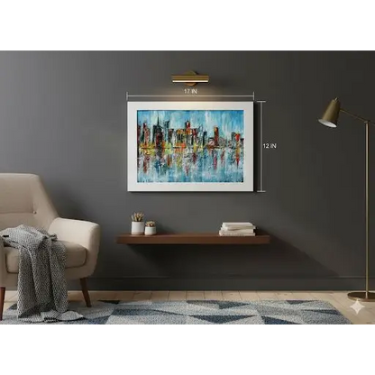 City Reflections Symphony – Textured Urban Skyline Art (Original) - paintings