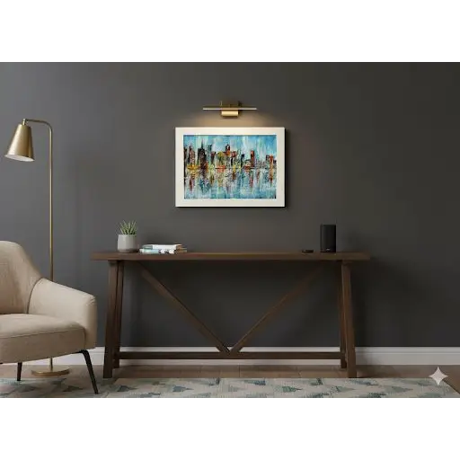 City Reflections Symphony – Textured Urban Skyline Art (Original) - paintings