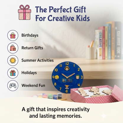 DIY One Piece Clock Kit for Kids | Paint Your Own Wooden Clock | SPLASH DIY by Splash Arts