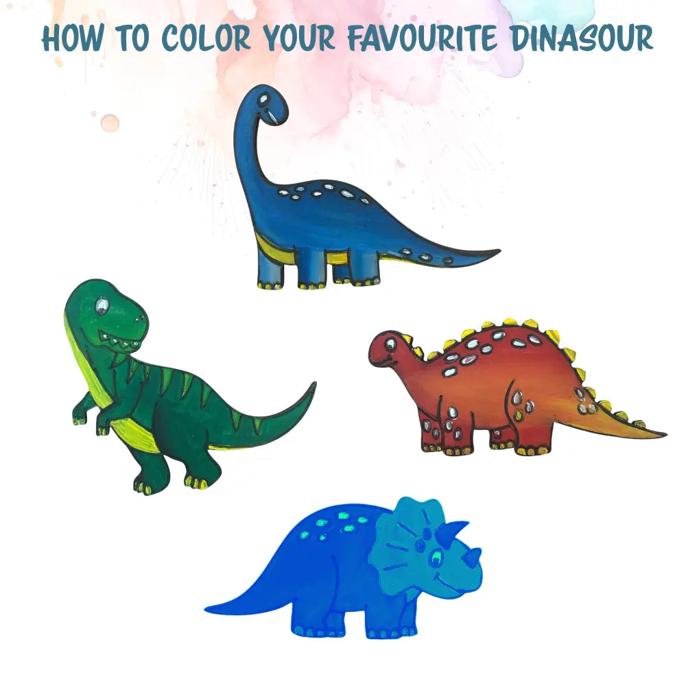 Dinosaur Fridge Magnet DIY Kit | Paint Your Own Fridge Magnet | SPLASH DIY by Splash Arts - Fridge Magnets,returngift