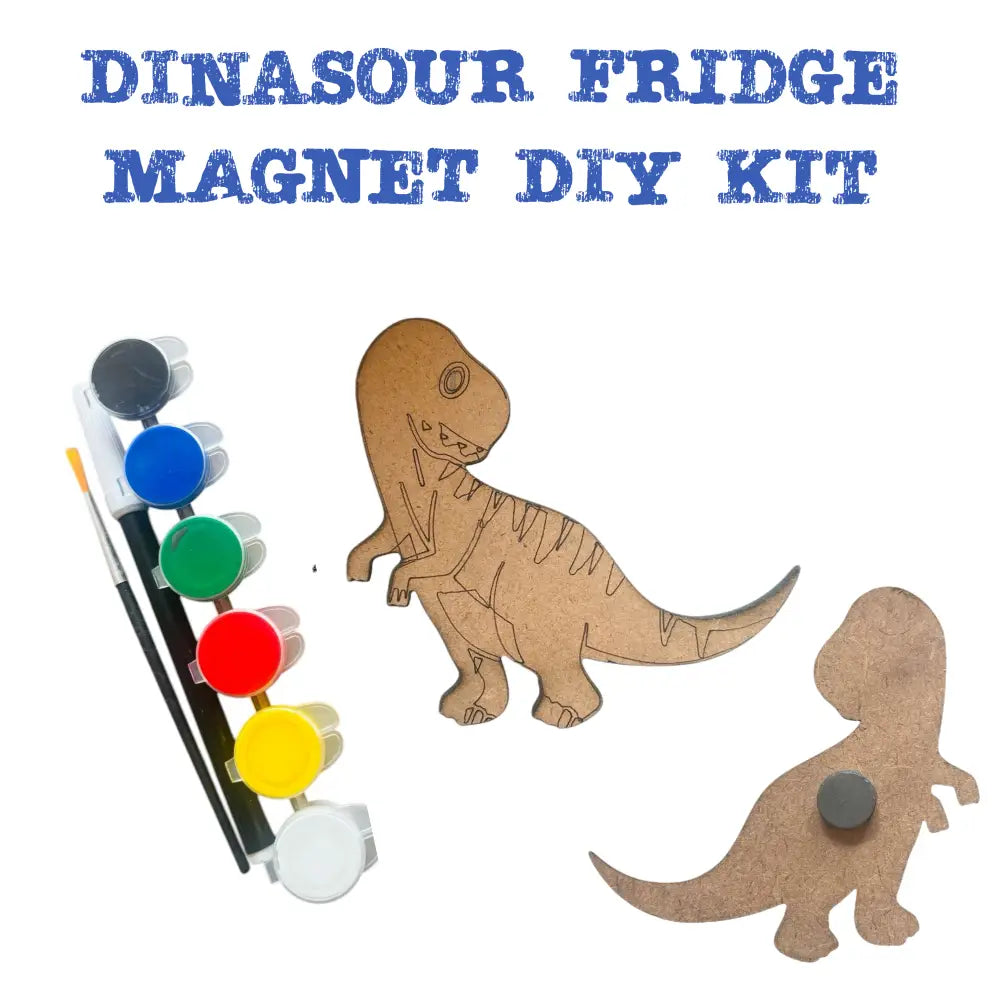 Dinosaur Fridge Magnet DIY Kit | Paint Your Own Fridge Magnet | SPLASH DIY by Splash Arts - Fridge Magnets,returngift