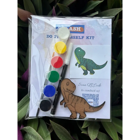 Dinosaur Fridge Magnet DIY Kit | Paint Your Own Fridge Magnet | SPLASH DIY by Splash Arts - Fridge Magnets,returngift