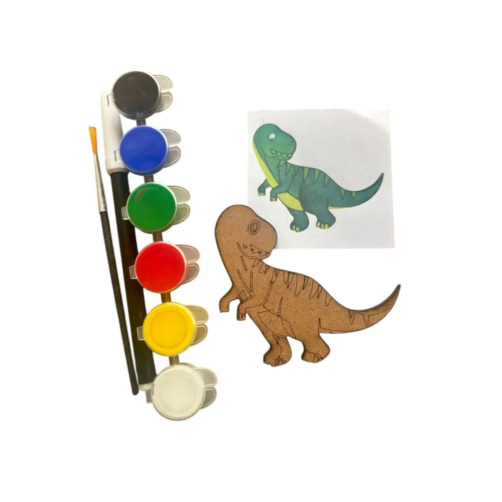 Dinosaur Fridge Magnet DIY Kit | Paint Your Own Fridge Magnet | SPLASH DIY by Splash Arts - Fridge Magnets,returngift