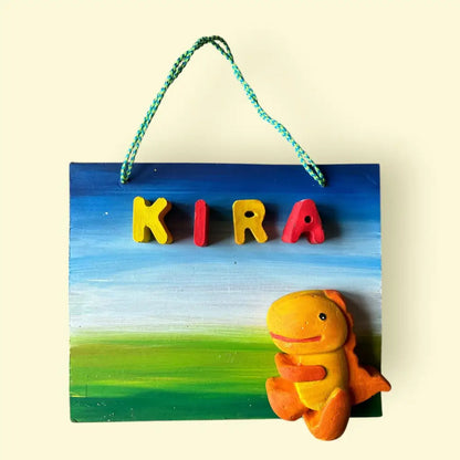 Dinosaur Kids Nameplate - Option 1