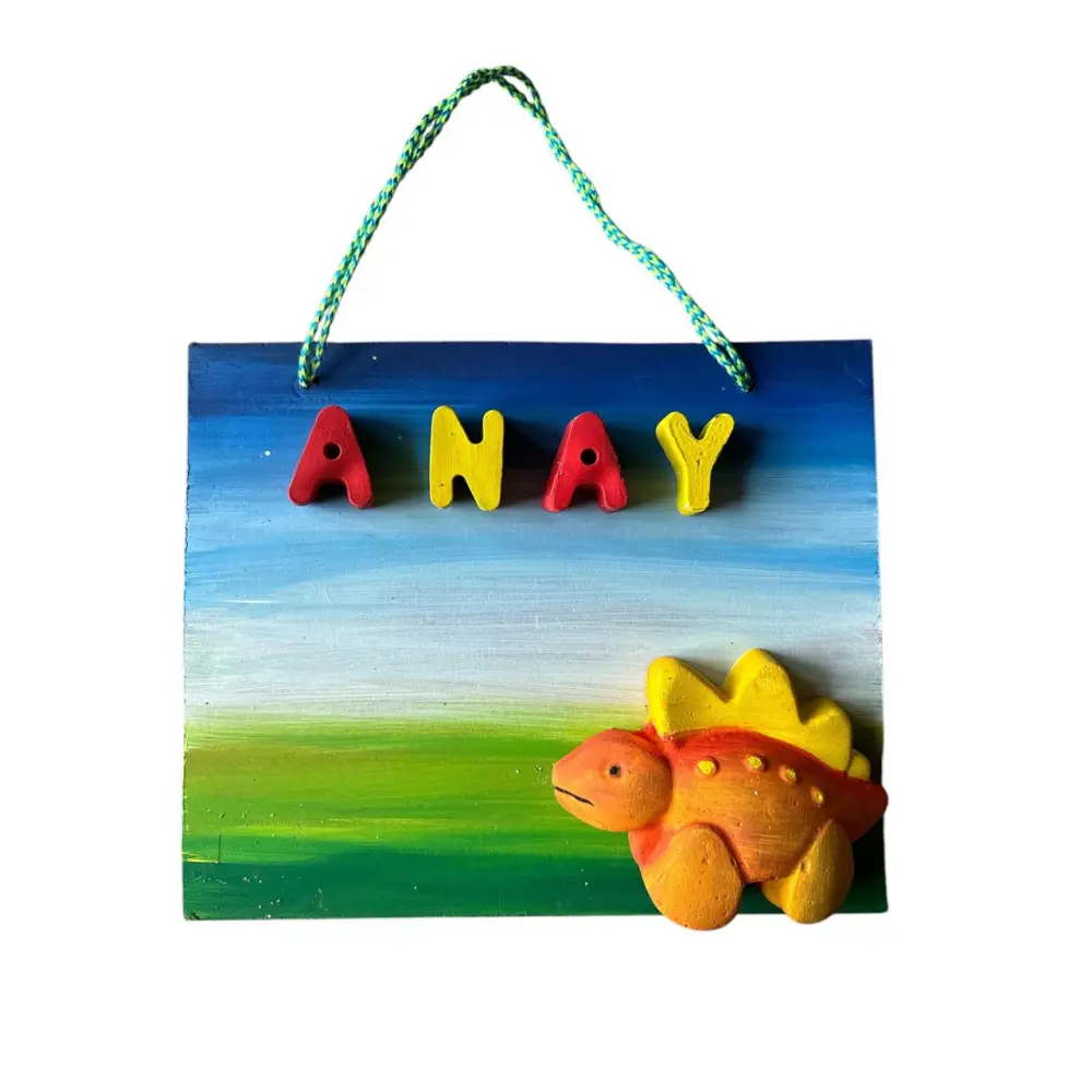 Dinosaur Kids Nameplate - Option 3