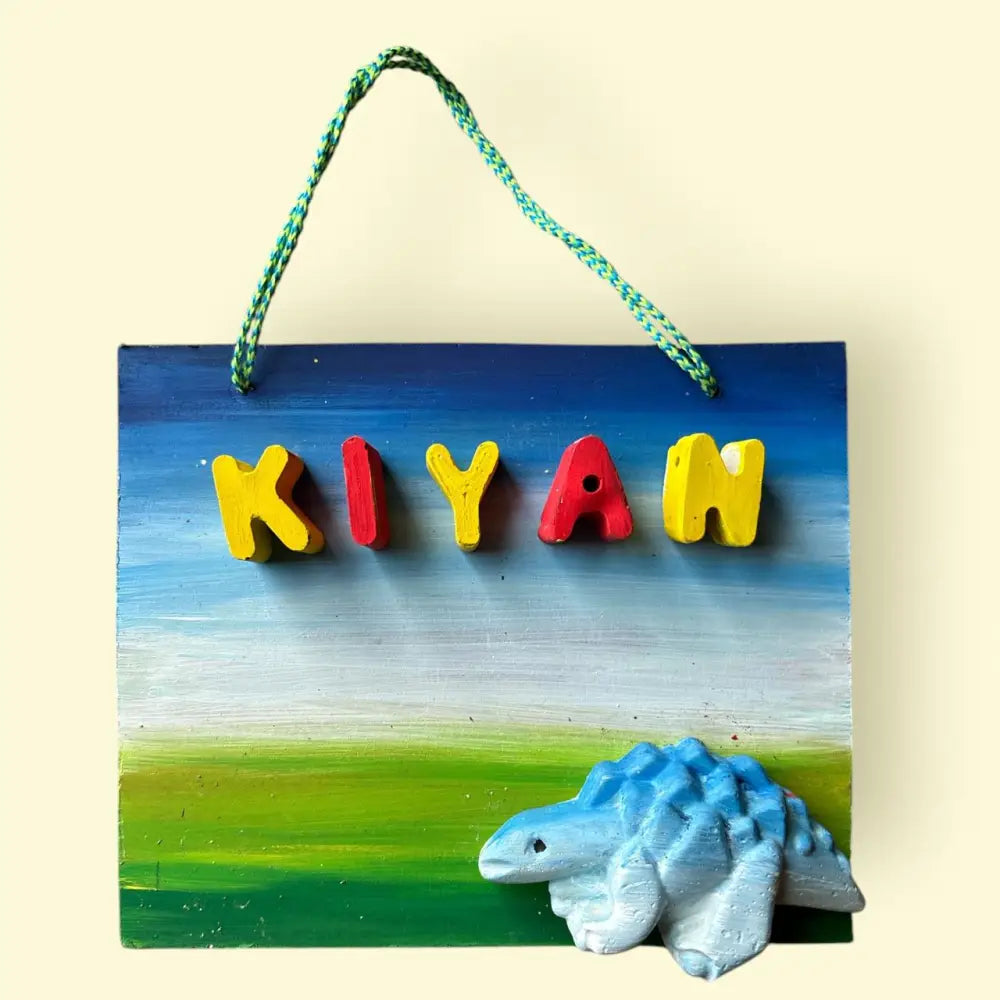 Dinosaur Kids Nameplate - Option 4