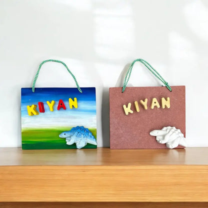 Dinosaur World Nameboard DIY Kit | Personalized Paint Your Own Name Board | Birthday Return Gift I SPLASH DIY by Splash