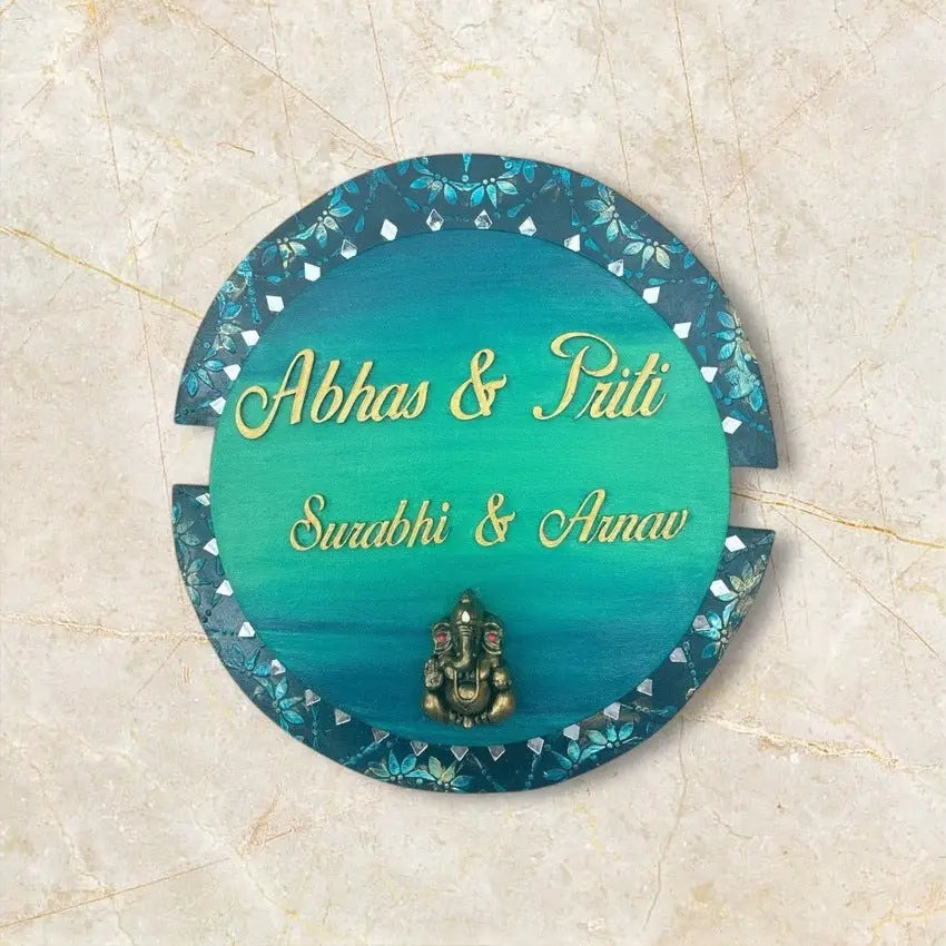 Divine Ganesha Blessing Nameplate - nameplate