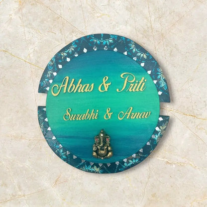 Divine Ganesha Blessing Nameplate - nameplate