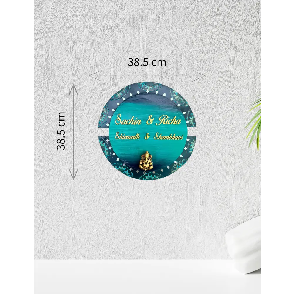 Divine Ganesha Blessing Nameplate - nameplate