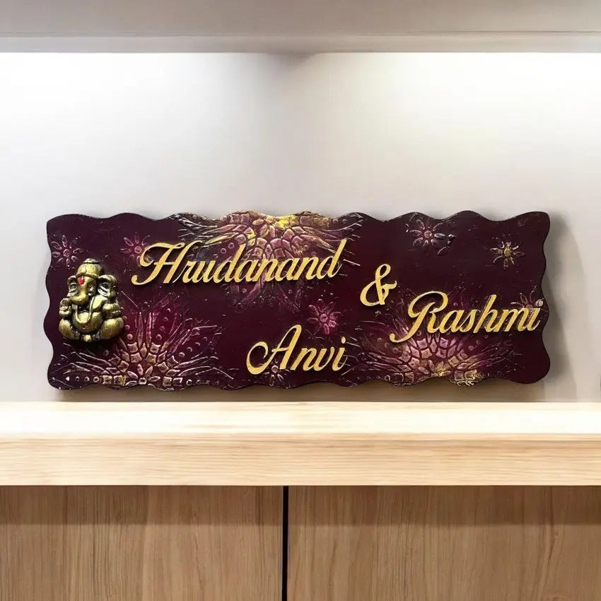 Divine Ganesha Nameplate - nameplate