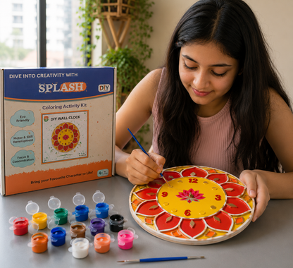 DIY Mandala Clock Kit | Paint Your Own Wooden Clock | SPLASH DIY by Splash Arts
