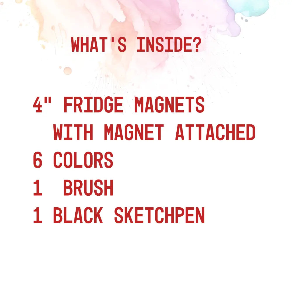 Drink Fridge Magnet DIY Kit | Paint Your Own Fridge Magnet Kit | SPLASH DIY by Splash Arts - Fridge Magnets,returngift