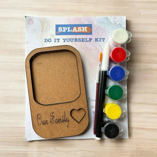 Family Photo Frame Fridge Magnet DIY Kit | Paint Your Own Photoframe Fridge Magnet | SPLASH DIY by Splash Arts