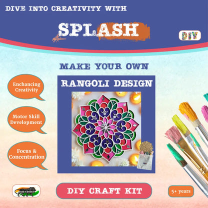Festive Blossom Double Layerd Rangoli Design DIY kit - 9inch I SPLASH DIY Kit - Festival
