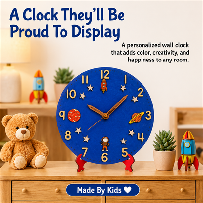 DIY Space Clock Kit for Kids | Paint Your Own Wooden Clock | SPLASH DIY by Splash Arts