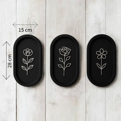 Floral Frames -Set of 3 Wall Hanging | Wall Decor - Wall hanging