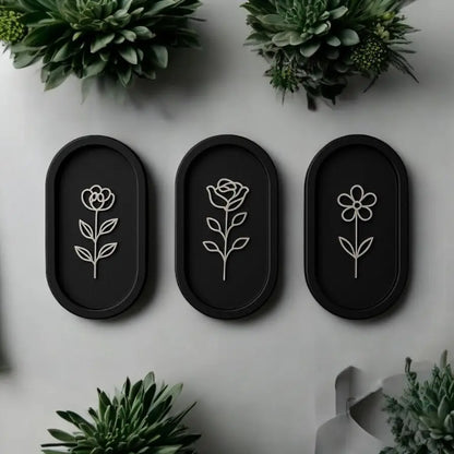 Floral Frames -Set of 3 Wall Hanging | Wall Decor - Wall hanging