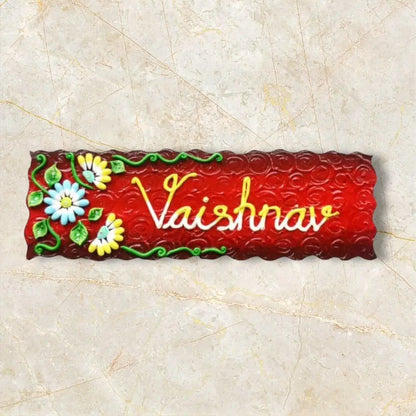 Floral Nameplate - nameplate