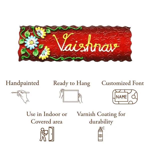 Floral Nameplate - nameplate