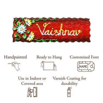 Floral Nameplate - nameplate