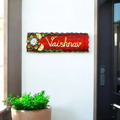 Floral Nameplate - nameplate