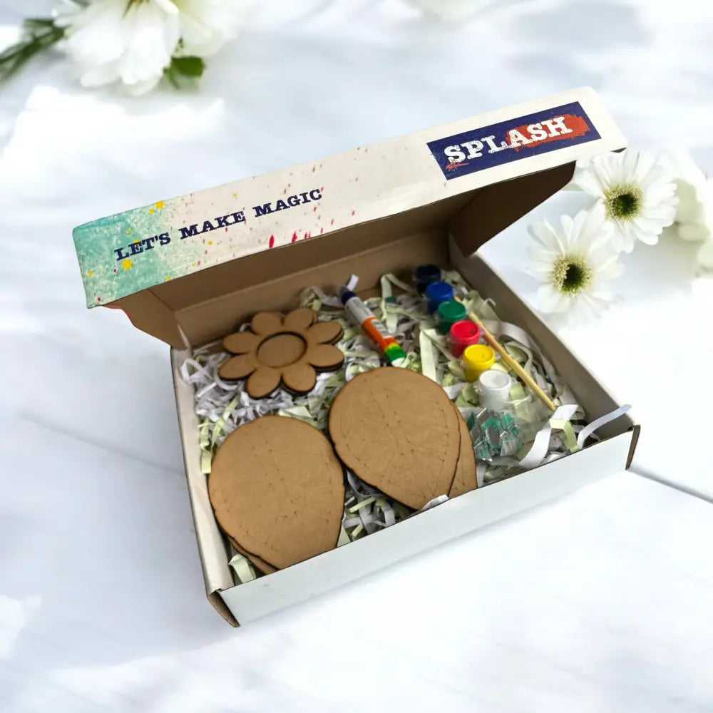 Floral Tea Light and Leaf Rangoli Design DIY Kit I SPLASH DIY by Splash Arts - Festival