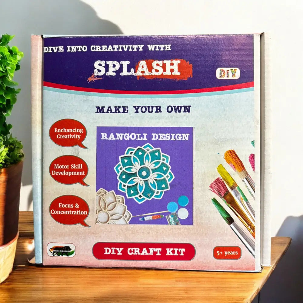 Flower Double Layered Rangoli Design DIY Kit I SPLASH DIY by Splash Arts