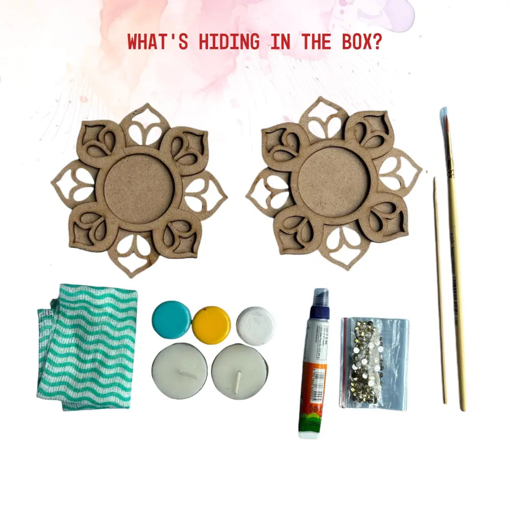 Flower Tea Light Candle Holder DIY Kit | SPLASH DIY by Splash Arts - Festival