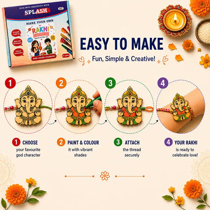 Rakhi DIY Kit | Little God Rakhi DIY Kit I Paint Your Own Rakhi Kit | SplashArts