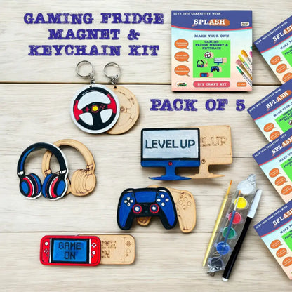 Gaming Fridge Magnet and Keychain DIY Kit | Paint Your Own Fridge Magnet | SPLASH DIY by Splash Arts - Fridge