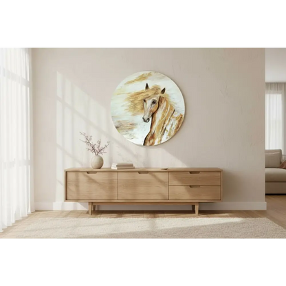 Golden Grace – The Majestic Horse(Original) - paintings