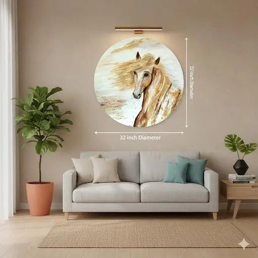 Golden Grace – The Majestic Horse(Original) - paintings
