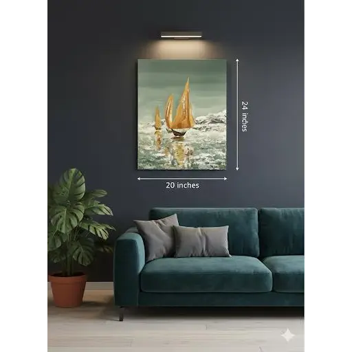 Golden Voyage – Sailing Into Calm(Original) - paintings