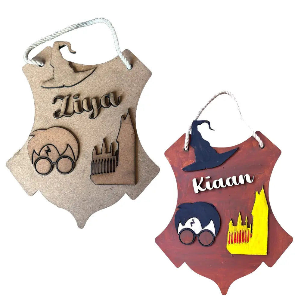 Harry Potter Nameplate DIY Kit for Kids | Personalized Paint Your Own Name Board | Birthday Return Gift I SPLASH DIY