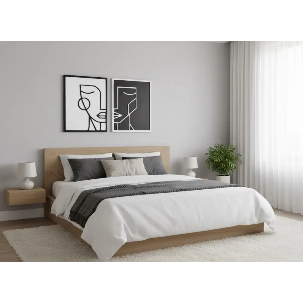 Her Essence & His Form Art Panel | Wall Decor - 28 cm × 35 cm / MDF Wood - Wall hanging