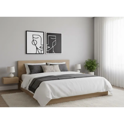 Her Essence & His Form Art Panel | Wall Decor - 28 cm × 35 cm / MDF Wood - Wall hanging