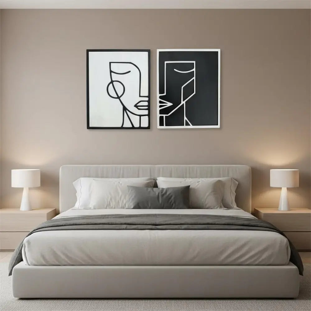 Her Essence & His Form Art Panel | Wall Decor - 28 cm × 35 cm / MDF Wood - Wall hanging
