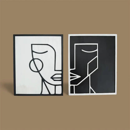 Her Essence & His Form Art Panel | Wall Decor - 28 cm × 35 cm / MDF Wood - Wall hanging