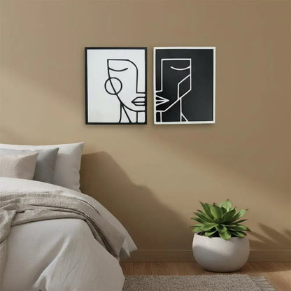 Her Essence & His Form Art Panel | Wall Decor - 28 cm × 35 cm / MDF Wood - Wall hanging