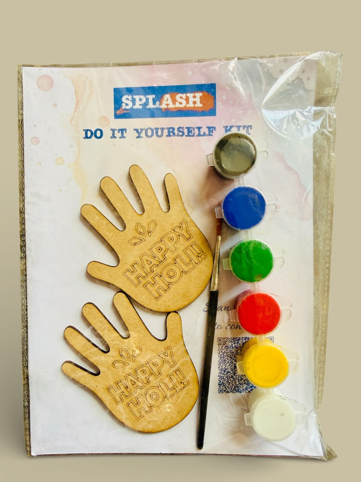 Holi Fridge Magnet DIY Kit for Kids | Paint Your Own Holi Magnet | Festival Craft Kit - Festival