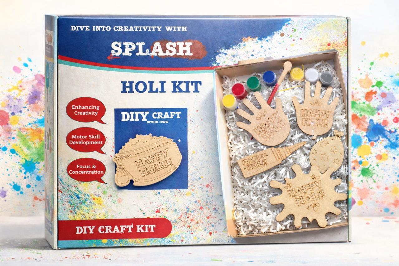 Holi Fridge Magnet DIY Kit | Paint Your Own Fridge Magnet | Birthday Return Gift I SPLASH DIY by Splash Arts - Festival