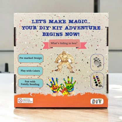 Hulk DIY Kit | Paint Your Own 8 inch Wooden Car Craft Kit | SPLASH DIY by Splash Arts