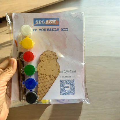 Icecream Fridge Magnet DIY Kit | Paint Your Own Fridge Magnet | SPLASH DIY by Splash Arts - Fridge Magnets,returngift