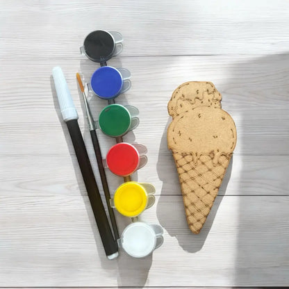 Icecream Fridge Magnet DIY Kit | Paint Your Own Fridge Magnet | SPLASH DIY by Splash Arts - Fridge Magnets,returngift