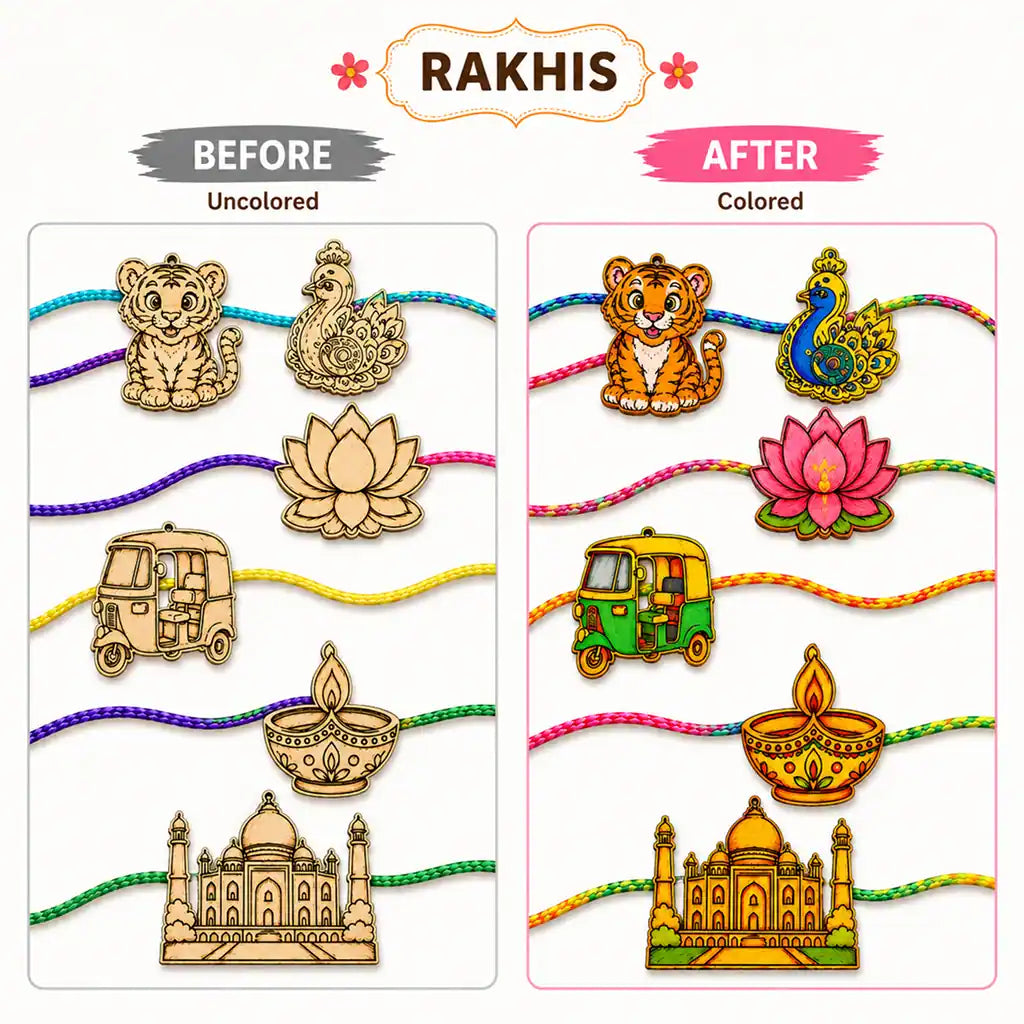 Rakhi DIY Kit | Little God Rakhi DIY Kit I Paint Your Own Rakhi Kit | SplashArts