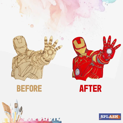 Iron Man DIY Kit | Paint Your Own 8 inch Wooden Car Craft Kit | SPLASH DIY by Splash Arts