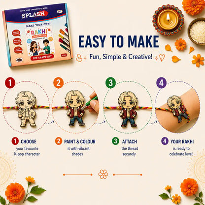 Rakhi DIY Kit | K Pop Demon Hunter Besties Rakhi DIY Kit I Paint Your Own Rakhi Kit | SplashArts